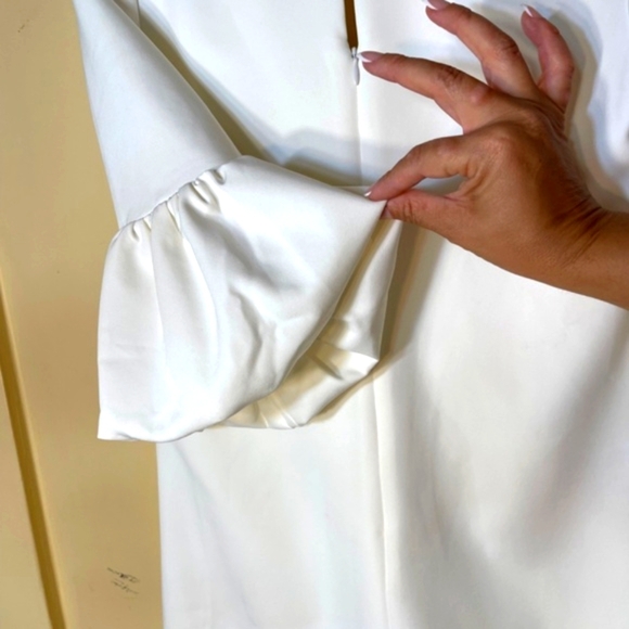 Milly White Ruffle Sleeve Dress - Picture 11 of 13